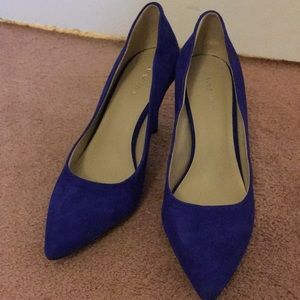 Blue Suede Pumps